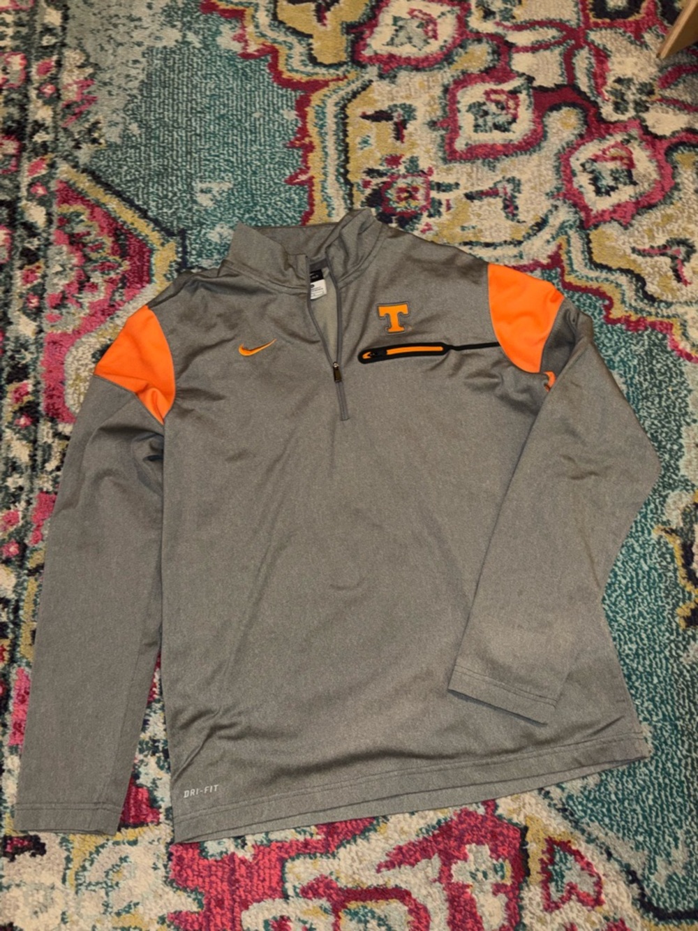 Nike Gray & Orange Tennessee Dri-FIT Half-Zip Pullover